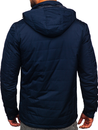 Chaqueta acolchada de entretiempo para hombre azul oscuro Bolf EX2215