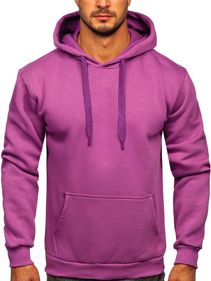Sudadera tipo canguro con capucha para hombre violeta Bolf 1004