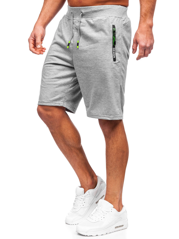 Pantalón corto de chándal para hombre gris Bolf 8K931