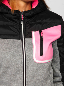 Sudadera deportiva con capucha para mujer color negro Bolf KSW4006A1