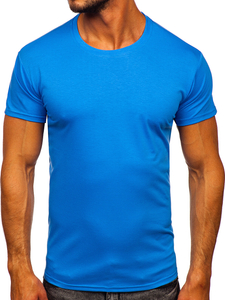 Camiseta para hombre sin estampado color azul claro Bolf 2005