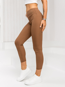 Leggings de punto canalé para mujer marrón Bolf W7903A1