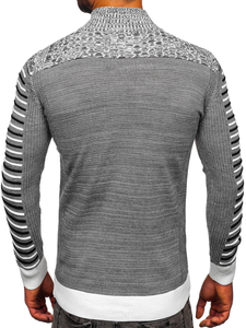 Suéter con cuello alto para hombre color blanco Bolf 1028