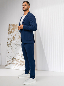 Traje casual para hombre azul oscuro (claro) Bolf 01