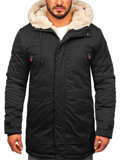 Chaqueta parka de invierno para hombre negro Bolf 22M51