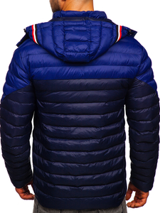 Chaqueta acolchada de entretiempo para hombre color azul oscuro Bolf M13012