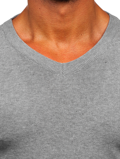 Jersey con escote de pico básico para hombre gris Bolf S8533