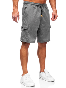 Pantalón corto de chándal cargo para hombre grafito Bolf 8K218