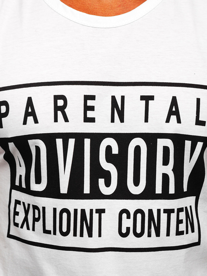 Camiseta estampada sin mangas color blanco Bolf 14828