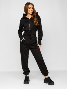 Chándal de dos piezas para mujer negro Bolf 8C79A1