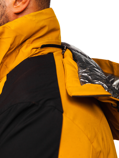 Chaqueta de invierno de esquí para hombre color camel Bolf 6576