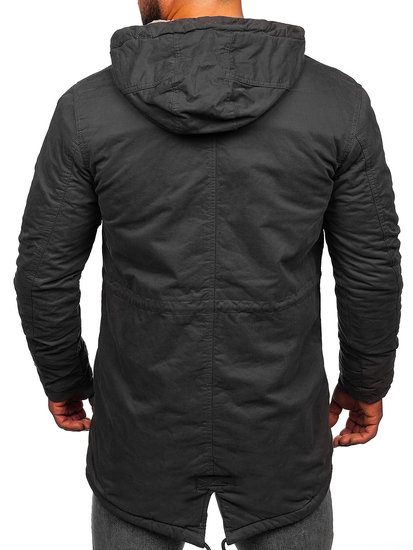 Chaqueta algodón de invierno parka para hombre grafito Bolf EX838A
