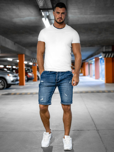 Pantalón corto vaquero para hombre azul Bolf MP0042B