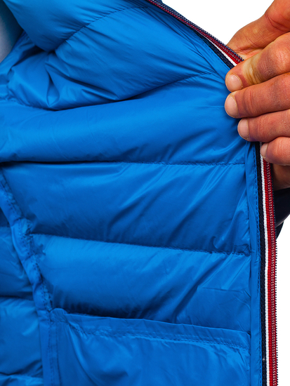 Chaqueta deportiva de invierno acolchada para hombre azul oscuro Bolf 1100