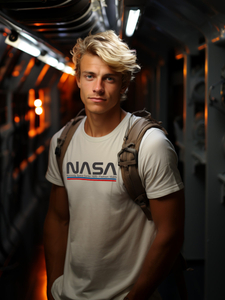 Camiseta algodón de manga corta con impresión para hombre blanco Bolf 14749