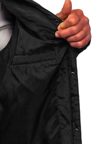 Chaqueta acolchada de entretiempo para hombre color negro Bolf M13081