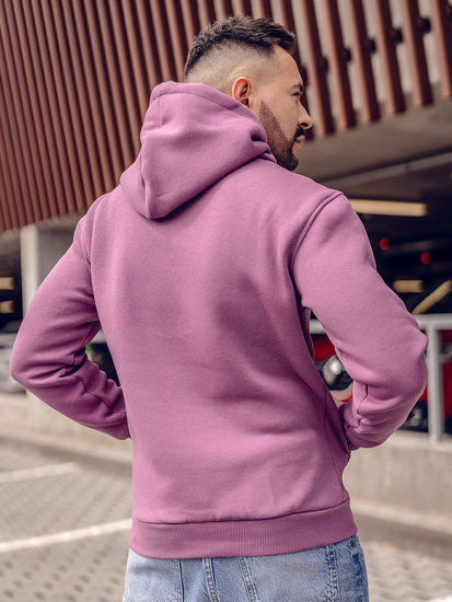 Sudadera tipo canguro con capucha para hombre violeta Bolf 1004