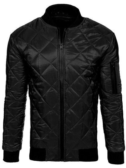 Chaqueta bomber de entretiempo para hombre negra Bolf AK76-A