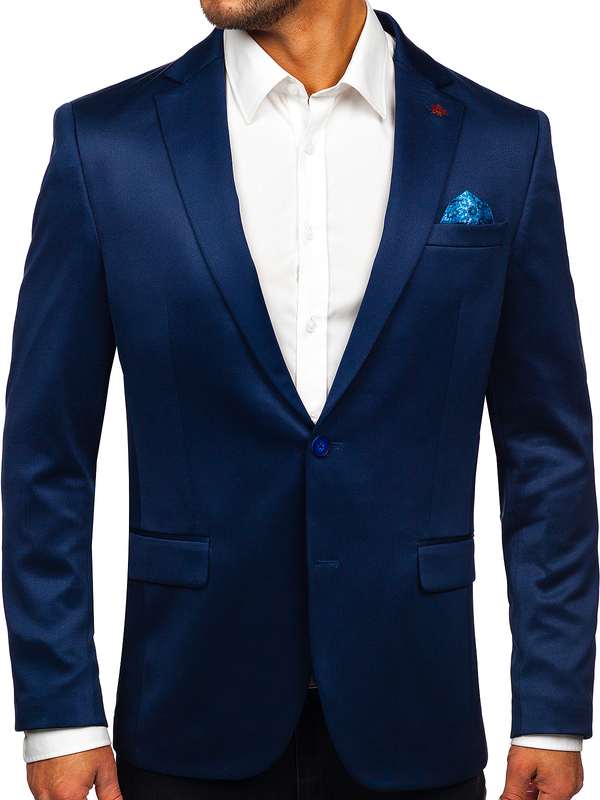 Hombre Blazer elegante Azul oscuro Bolf 022