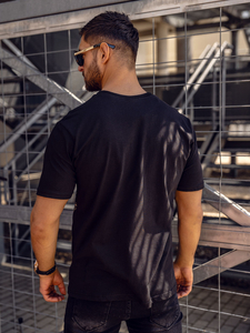 Camiseta de hombre negra con estampado Bolf KS2525TA