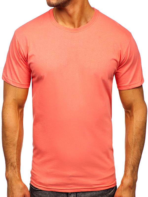 Camiseta lisa de algodón coral para hombre Bolf 192397
