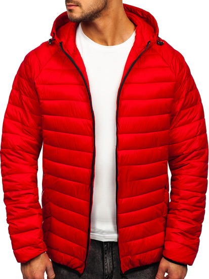 Chaqueta acolchada de entretiempo para hombre rojo Bolf 13021
