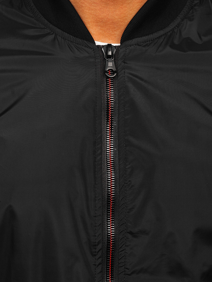 Chaqueta bomber de entretiempo para hombre negro Bolf 7116
