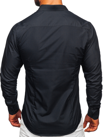 Camisa elegante grafito de manga larga para hombre Bolf 1703