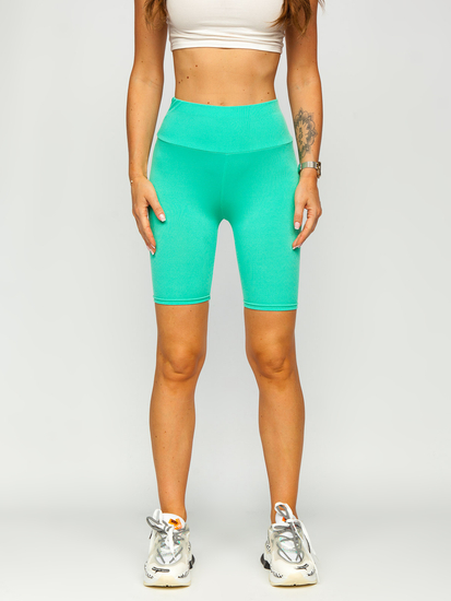 Leggings corto de punto canalé para mujer menta Bolf 5YY734