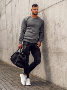 Sudadera sin capucha para hombre antracita Bolf 2001A