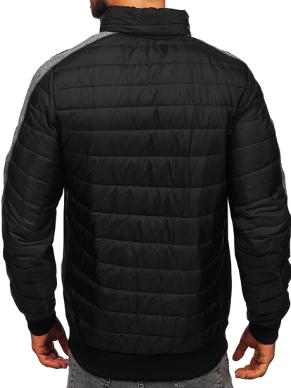 Chaqueta acolchada de entretiempo para hombre negro Bolf 8M909