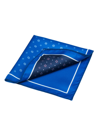 Pañuelo de bolsillo para hombre color azul real Bolf PO33