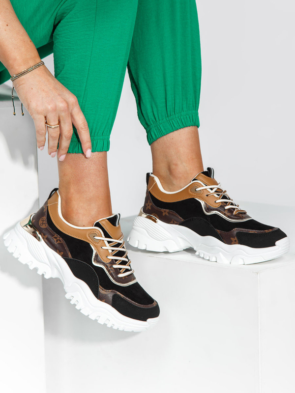 Calzado deportivo tipo sneakers para mujer negro Bolf AD717