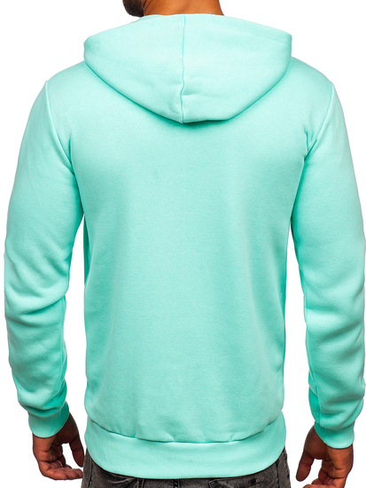 Sudadera gruesa con capucha para hombre menta Bolf 02