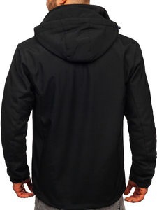 Chaqueta softshell para hombre color negro y azul Bolf BK017