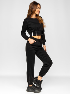 Chándal oversize de dos piezas para mujer negro Bolf 8C78A1