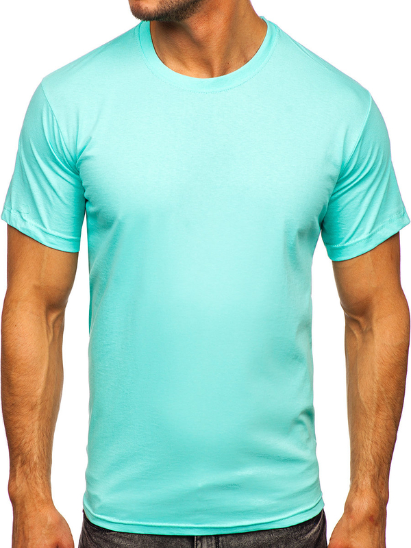 Camiseta lisa de algodón color menta para hombre Bolf 192397