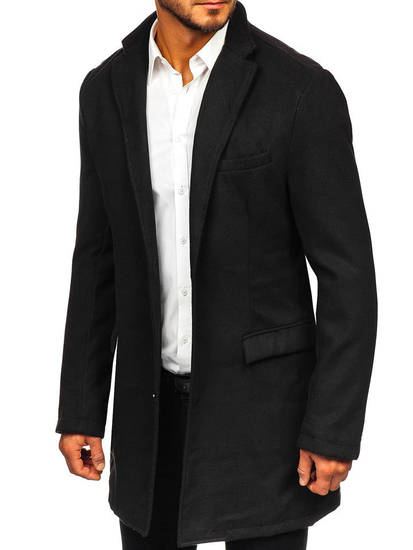Abrigo de invierno para hombre color negro Bolf 1047-1