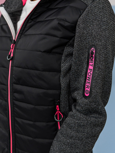 Sudadera acolchada con capucha para mujer negra Bolf KSW4001