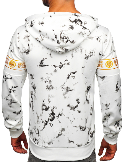 Sudadera abierta con capucha para hombre blanco Bolf 27B8125A