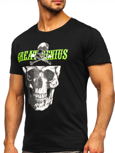 Camiseta estampada para hombre color negro Bolf Y70005