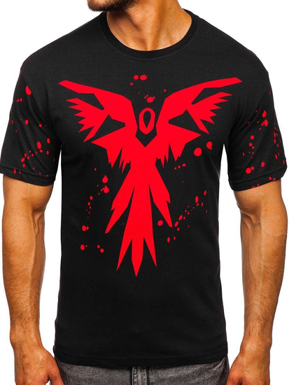 Camiseta estampada para hombre color negro Bolf 300