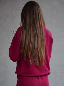 Conjunto de chándal de dos piezas para mujer color burdeos Bolf 82162