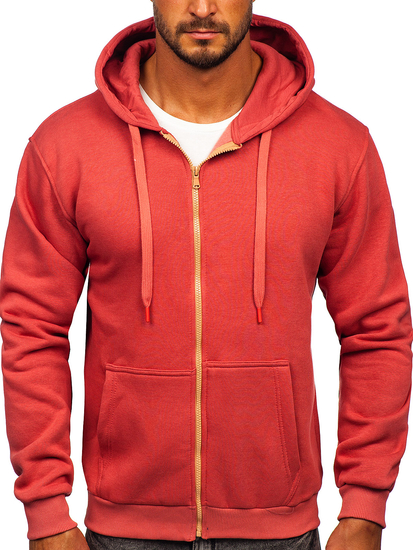 Sudadera abierta gruesa con capucha para hombre salmón Bolf 2008