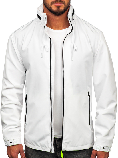 Chaqueta de entretiempo con capucha escondida para hombre blanco Bolf 5M3105