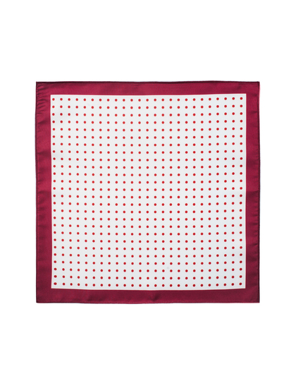 Pañuelo de bolsillo para hombre color blanco y burdeos Bolf PO16