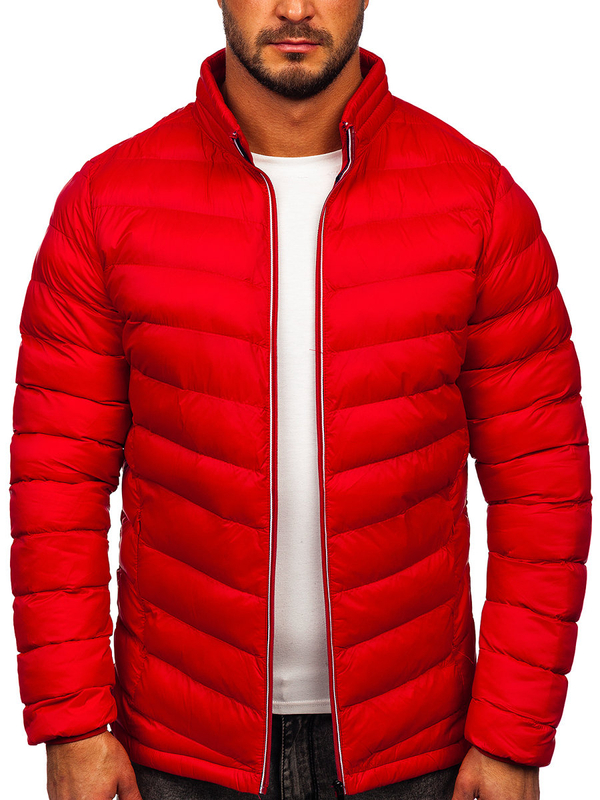 Chaqueta deportiva de invierno acolchada para hombre roja Bolf 1100