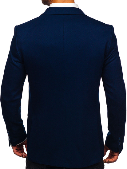 Hombre Blazer elegante Azul oscuro Bolf 01