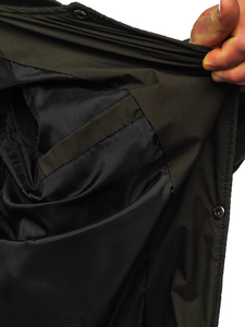 Chaqueta acolchada de béisbol bomber de entretiempo para hombre caqui Bolf 84M3020