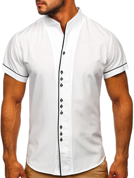 Camisa a manga corta para hombre color blanco Bolf 5518